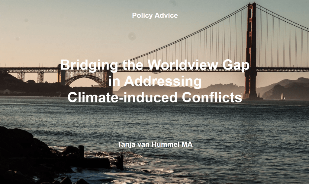 Bridging the Worldview Gap in Adressing Climate-Induced&nbsp;Conflicts